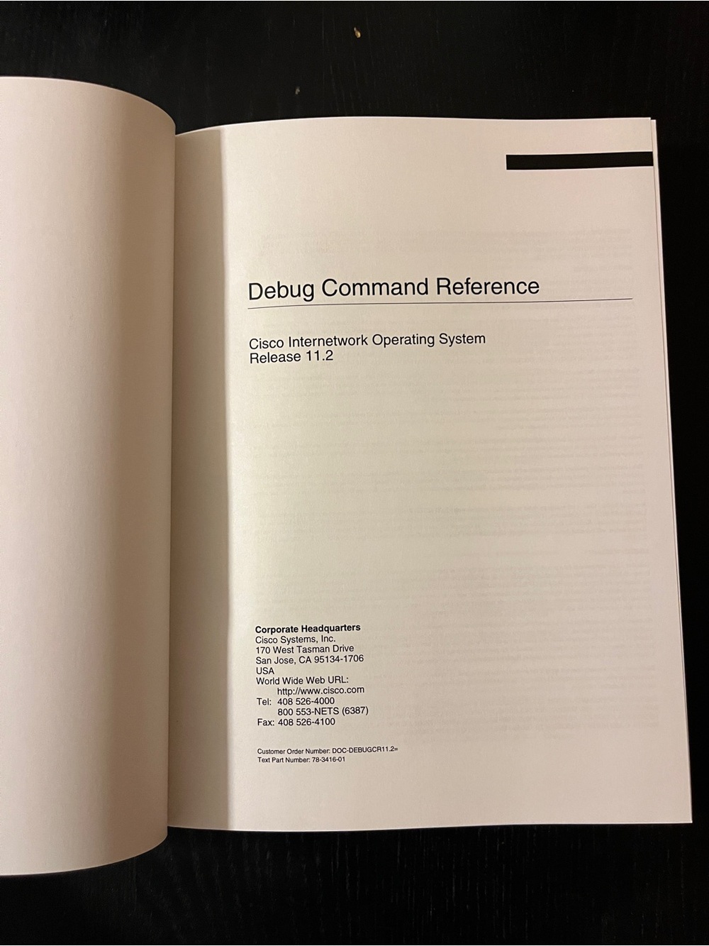 Cisco Systems Debug Command Reference Release 11.2 Tech Manual Paperback - Picture 10 of 16